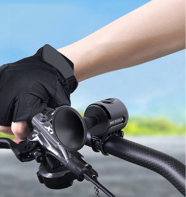 【ブルー】自転車用ホーン ベル 電子ホーン 防水 サイクルベル 軽量 コンパクト 大音量 ロードバイク マウンテンバイク 折りたたみ自転車 警音器