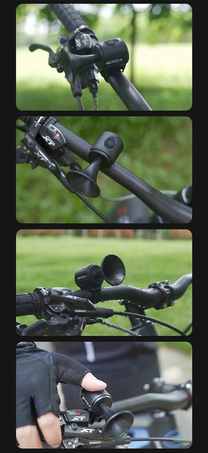 【ブルー】自転車用ホーン ベル 電子ホーン 防水 サイクルベル 軽量 コンパクト 大音量 ロードバイク マウンテンバイク 折りたたみ自転車 警音器