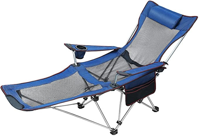 【OUTLET ITEM】アウトドアチェア 折りたたみ リクライニングチェア アウトドア 耐荷重150kg 角度調整 キャンプ チェア 肘掛け 持ち運び便利 メッシュ 枕/カップホルダー/収納バッグ付き キャンプ 室内/アウトドア用 お釣り 登山