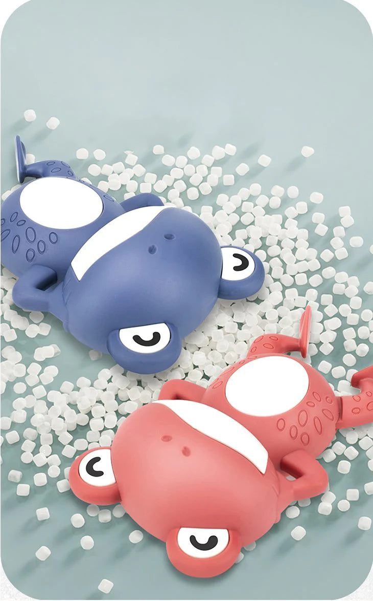 【レッド】かえる おもちゃ 電動 動く 水遊び お風呂 浮力玩具 ゼンマイ 安全素材 かわいい プレゼント 子供 キッズ 蛙 玩具