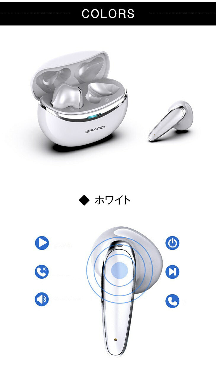 24時間 ワイヤレスイヤホン パステルカラー マカロンカラー 両耳対応 高音質 バッテリー大容量 超軽量 多対応 Bluetoothワイヤレス かわいい ケース付き