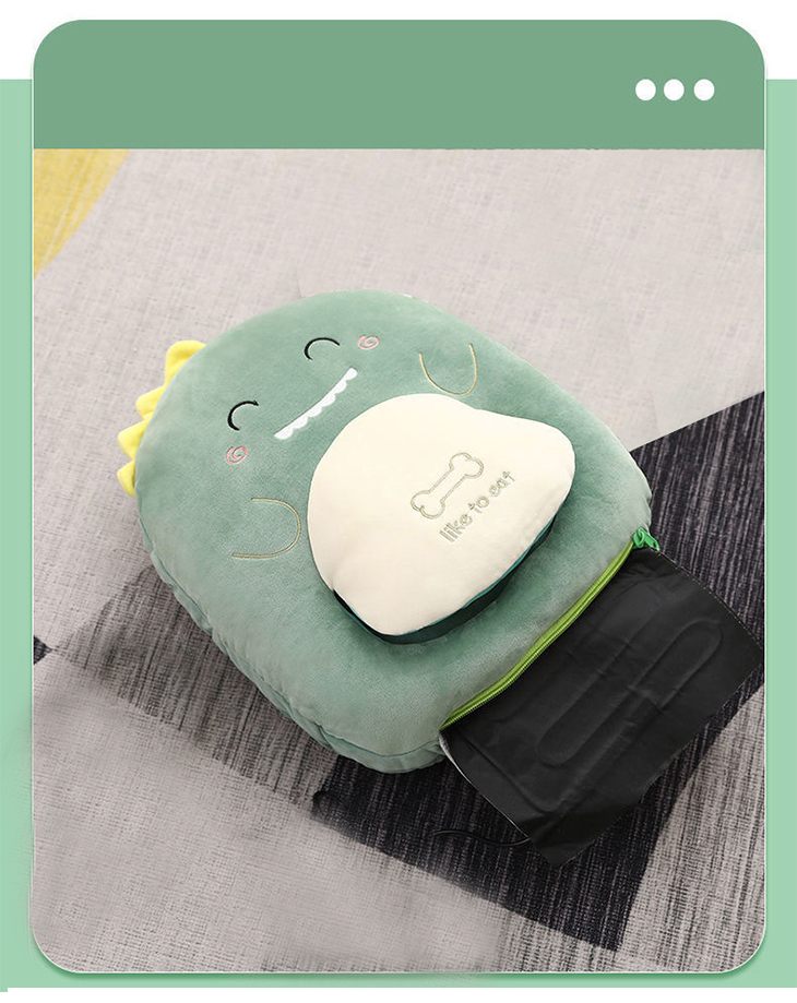 【グリーン】充電式フットウォーマー かわいい ぬいぐるみ 暖かい 電気ウォーマー USB充電加熱 DC電源加熱 湯たんぽ モード選択可能 多機能 冷え性 冷え対策 足元暖房