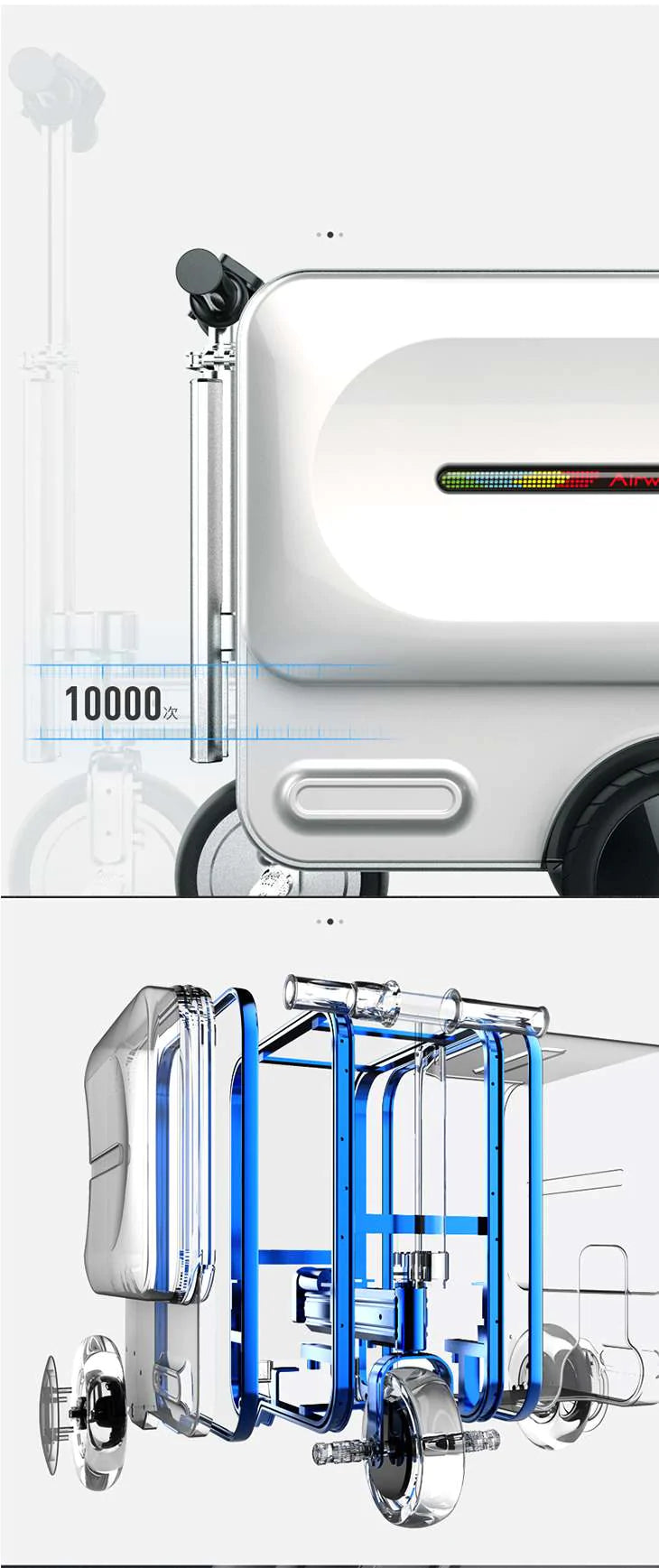 【ブラック】電動 乗れるキャリーケース 乗用 スーツケース 充電式 らくちん 高耐荷重 旅行 トラベル 充電式 アダプタ付き 電子ブレーキ スピーカー内蔵