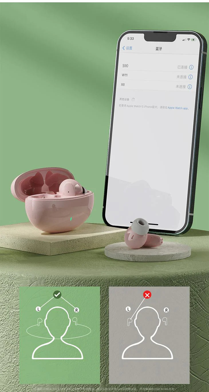 【ホワイト】Bluetooth5.3 ワイヤレスイヤホン ヘッドホン HIFI音質 HD通話 タッチセンサー 大容量バッテリー 高音質 生活防水 スポーツOK 充電専用ケース付き