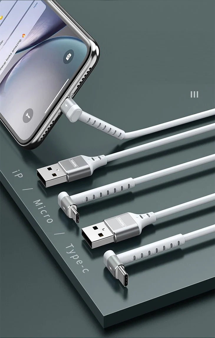 【Aブラック】充電ケーブル 充電器 ケーブル USB 1m 急速充電 REMAX iP Micro Type-C L字