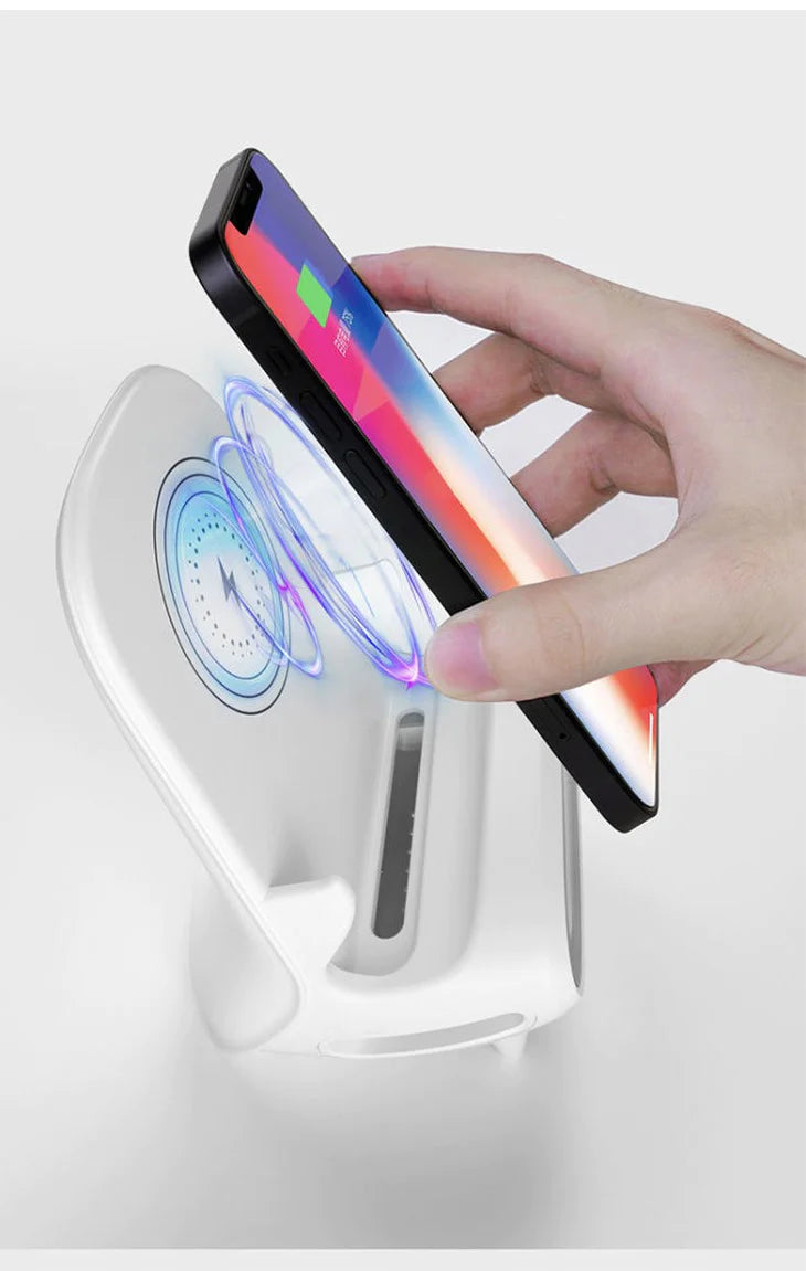 15W 急速充電 ワイヤレス充電器 多対応 高速充電 スタンド マグネット QI充電器 スマホ iPhone 縦置き 横置き コンパクト 持ち運び 音質向上 安定感