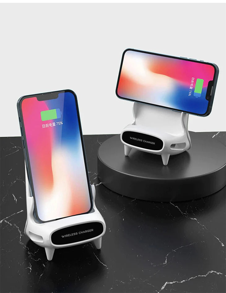 15W 急速充電 ワイヤレス充電器 多対応 高速充電 スタンド マグネット QI充電器 スマホ iPhone 縦置き 横置き コンパクト 持ち運び 音質向上 安定感