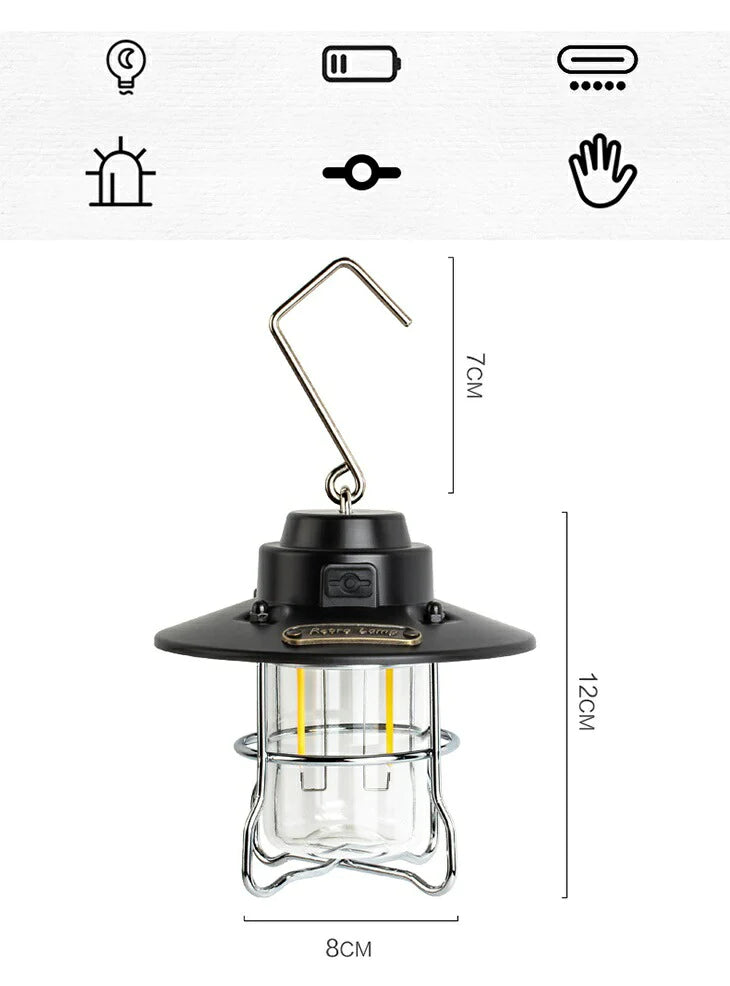 【レッド】LEDランタン LED ランプ ライト 照明 アウトドア レジャー USB充電式 キャンプ カラフル ブルーノ 北欧 テイスト レトロ シンプル おしゃれ かわいい