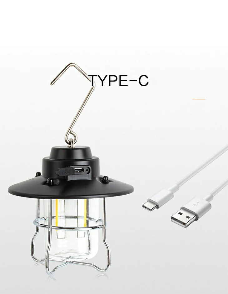 【ブラック】LEDランタン LED ランプ ライト 照明 アウトドア レジャー USB充電式 キャンプ カラフル ブルーノ 北欧 テイスト レトロ シンプル おしゃれ かわいい