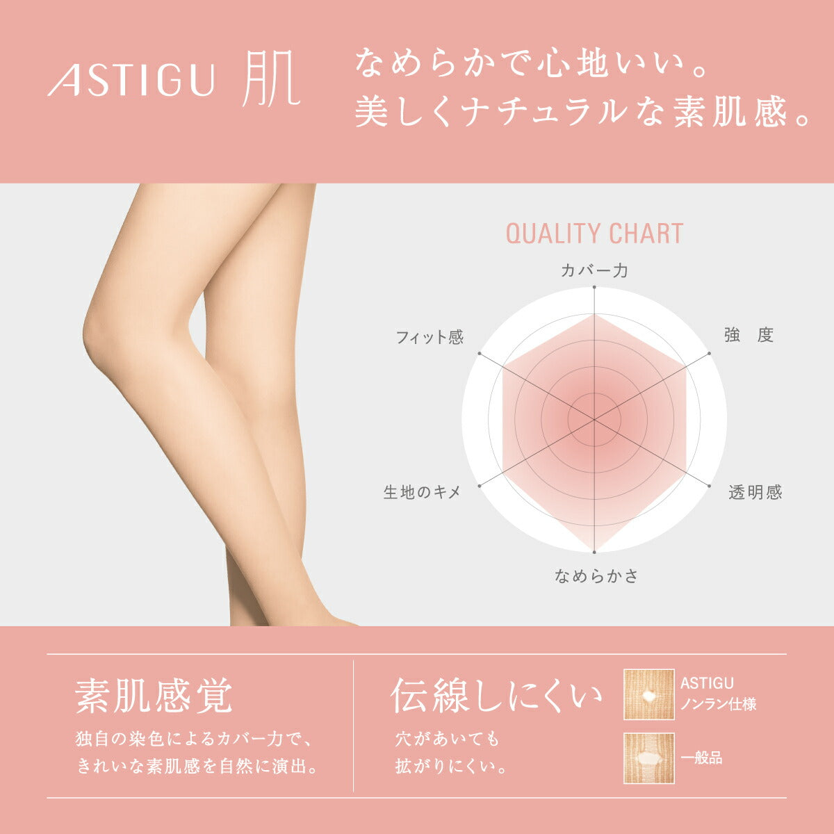 ATSUGI アツギ ストッキング ヌーディベージュ M〜Lサイズ - レッグウェア