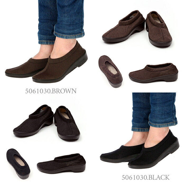 【5061030.BLACK・23.5cm】 アルコペディコ 通販 クラシックライン STEPS ステップス スリッポン レディース 軽量 おしゃれ ぺたんこ ローヒール 歩きやすい 柔らかい 痛くない フラットシューズ