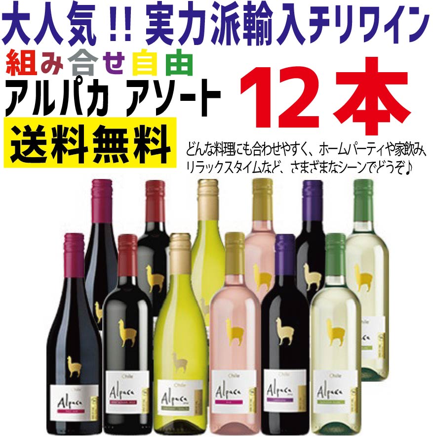 【送料無料】ワイン セット選べるアルパカセットよりどり 12本 750ml×12本【北海道・沖縄県・東北・四国・九州地方は必ず送料がかかります】