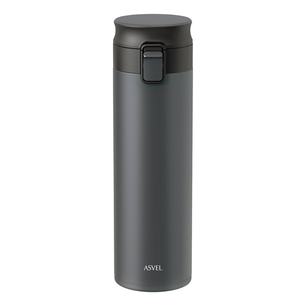 【ブラック・タンブラー】 アスベル 真空断熱携帯タンブラー ASVEL TLW500 通販 500ml 水筒 マグ おしゃれ マグボトル タンブラー 蓋付き 保温 保冷 洗いやすい ワンタッチ ステンレスボトル タンブラー シームレス