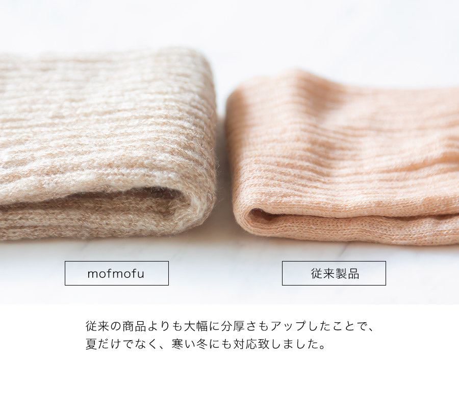 【チャコール(両足1セット)】mofmofuシルク足首ウォーマー