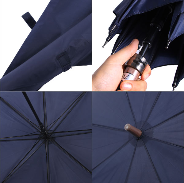【1.黒・長かさ(70cm)】 傘 メンズ PROMENADE SKY 定番 スカイプロムナード かさ アンブレラ ジャンプ 大きい ワンタッチ 70cm