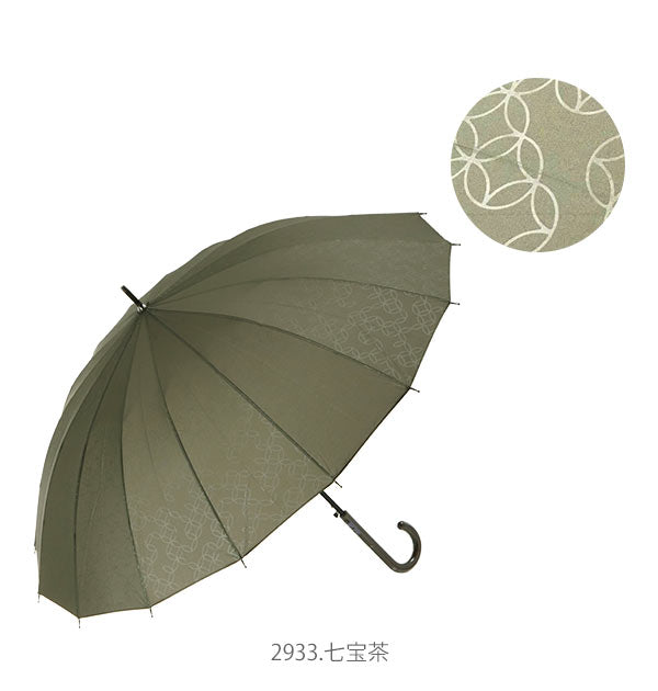 【2933.麻の葉水色】 ジャンプ傘 16本骨 55cm ATTAIN アテイン  通販 傘 ジャンプ レディース グラスファイバー骨 折れにくい 丈夫 55センチ かわいい おしゃれ シンプル エンボス 桜 さくら 麻の葉 七宝