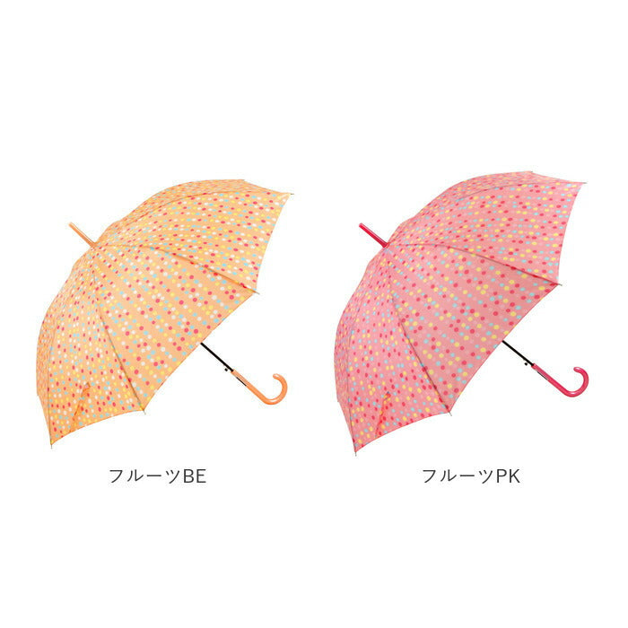 【ストライプBR・長傘58cm】 傘 レディース ブランド 長傘 通販 ジャンプ傘 約 60cm 58cm アテイン おしゃれ ワンタッチ 耐風傘 強風 グラスファイバー骨 花柄 ストライプ ドット 大人 かわいい アンブレラ 母の日