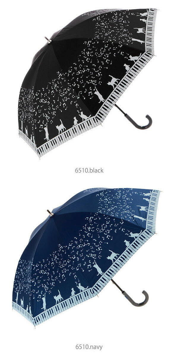 【6510.navy・長傘47cm】 晴雨兼用傘 47cm 8本骨 ATTAIN アテイン  通販 裏シルバー UV99%CUT 遮光率98.0%以上 日傘 レディース 手開き 手動 おしゃれ かわいい 軽い 軽量 ショートタイプ 雨傘 長傘 黒 ブラック