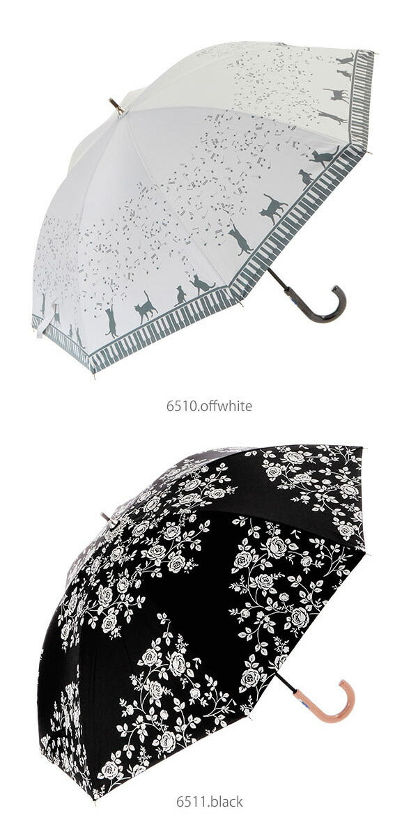 【6510.navy・長傘47cm】 晴雨兼用傘 47cm 8本骨 ATTAIN アテイン  通販 裏シルバー UV99%CUT 遮光率98.0%以上 日傘 レディース 手開き 手動 おしゃれ かわいい 軽い 軽量 ショートタイプ 雨傘 長傘 黒 ブラック