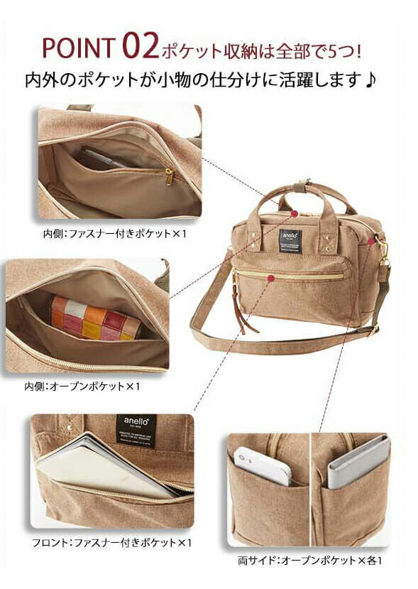 【MGR.ミントグリーン・AT-C1223】 ショルダーバッグ アネロ anello ショルダー ミニ 杢調 定番 2way かわいい 軽い 女の子 斜めがけ ポリキャン ポリエステルキャ レディースバッグ atc1223