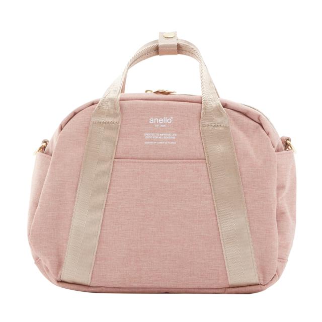 【NPI.Nピンク・atc1835】 ショルダーバッグ anello アネロ  通販 ミニボストン ミニショルダー レディース メンズ 2WAY ミニサイズ かわいい おしゃれ ポケット多い ショルダー ポーチ付 ボストンバッグ 杢調