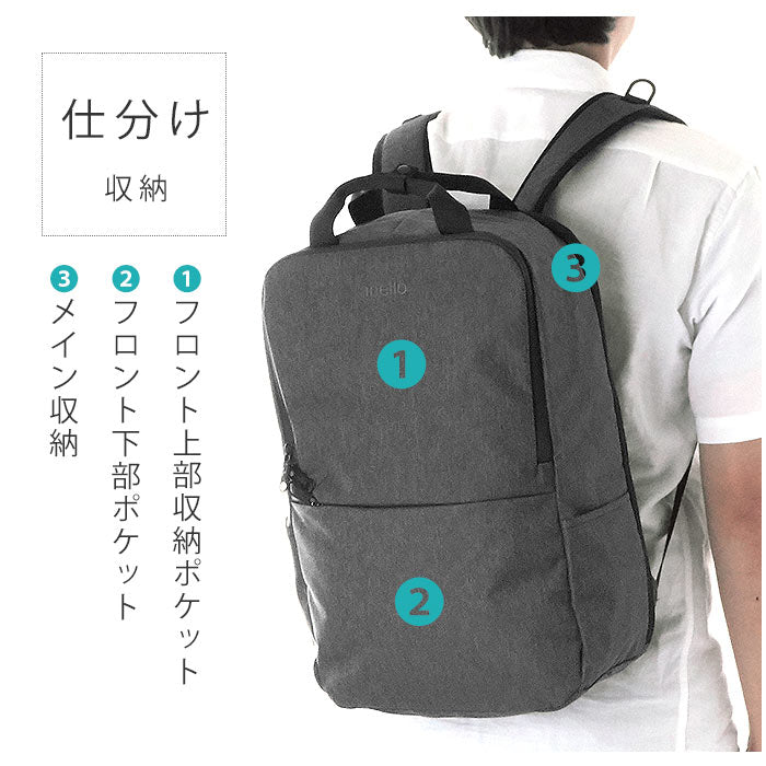 【LGY.ライトグレー・AT-C3051】 アネロ リュック メンズ 通販 レディース 大容量 ブランド anello 大きめ 通勤 ビジネス兼用 おしゃれ ママ ビジネスバッグ ビジネス リュックサック PC 旅行 おでかけ はっ水 撥水