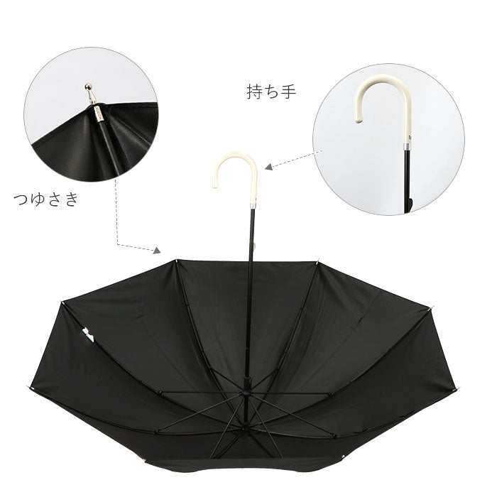 【スヌーピー紺・長傘47cm】 傘 レディース ブランド 長傘 通販 晴雨兼用傘 約 50cm 47cm アテイン おしゃれ 日傘 手開き 耐風傘 強風 グラスファイバー骨 キャラクター グッズ ミッキー プーさん スヌーピー