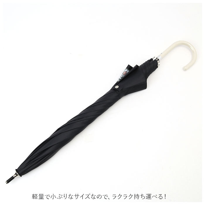 【スヌーピー紺・長傘47cm】 傘 レディース ブランド 長傘 通販 晴雨兼用傘 約 50cm 47cm アテイン おしゃれ 日傘 手開き 耐風傘 強風 グラスファイバー骨 キャラクター グッズ ミッキー プーさん スヌーピー