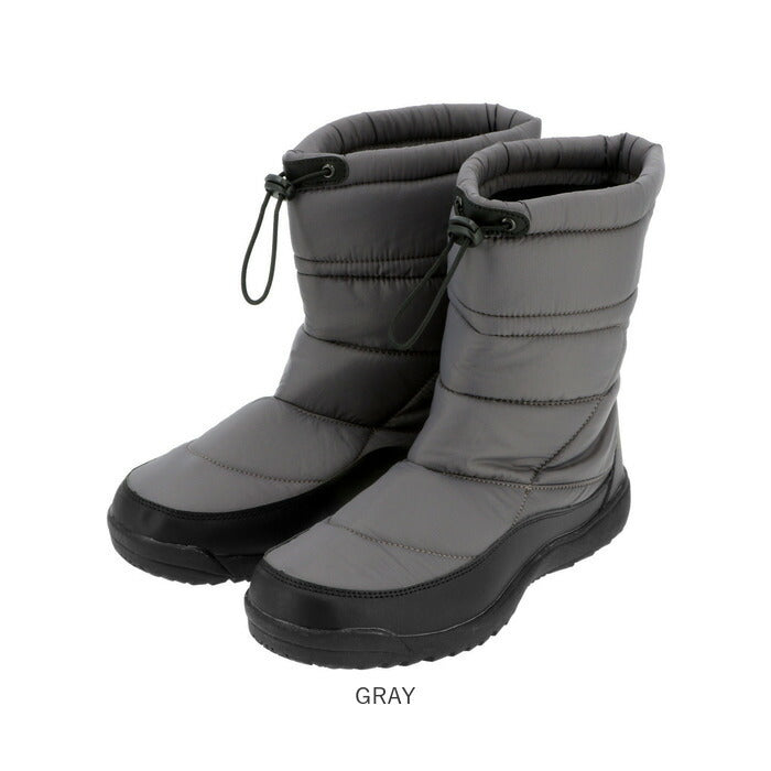 【GRAY・25cm】 スノーブーツ メンズ 通販 レディース 防寒ダウンブーツ 防寒シューズ 防滑アウトソール 防寒 防滑 防寒ブーツ 起毛素材 裏起毛 起毛 ドローコード 防寒靴 滑りにくい 軽量 ANYWALK