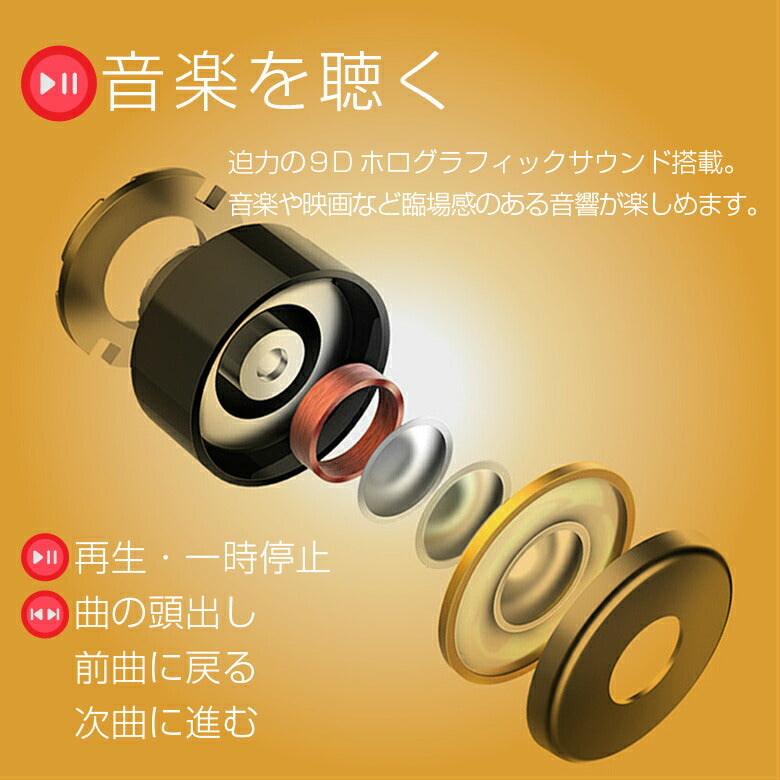 【ホワイト】ワイヤレスイヤホン UNISON Bluetooth5.0 ブルートゥース イヤホン iPhone アンドロイド スマホ 完全ワイヤレスイヤホン 片耳 マイク 通話 ランニング