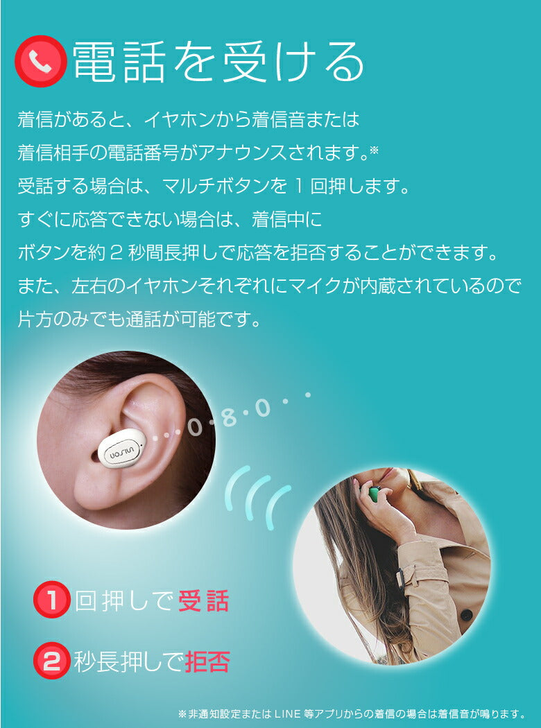【ブラック】ワイヤレスイヤホン UNISON Bluetooth5.0 ブルートゥース イヤホン iPhone アンドロイド スマホ 完全ワイヤレスイヤホン 片耳 マイク 通話 ランニング