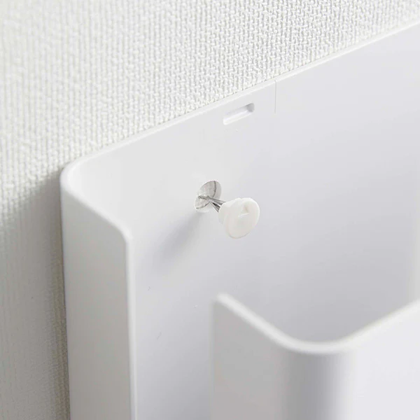 重ねられる スリム蓋付き ルーター収納ケース（山崎実業 スマート ロング）ホワイト