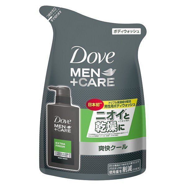 【おまけ付き！】 Dove MEN（ダヴメン）+ケア ボディウォッシュ 爽快クール エクストラフレッシュ 詰め替え 320g