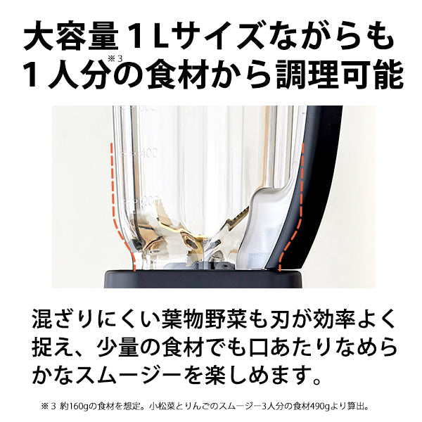 ZOJIRUSHI (象印マホービン) ミルつきミキサー ブラック [BM-SS10-BA]