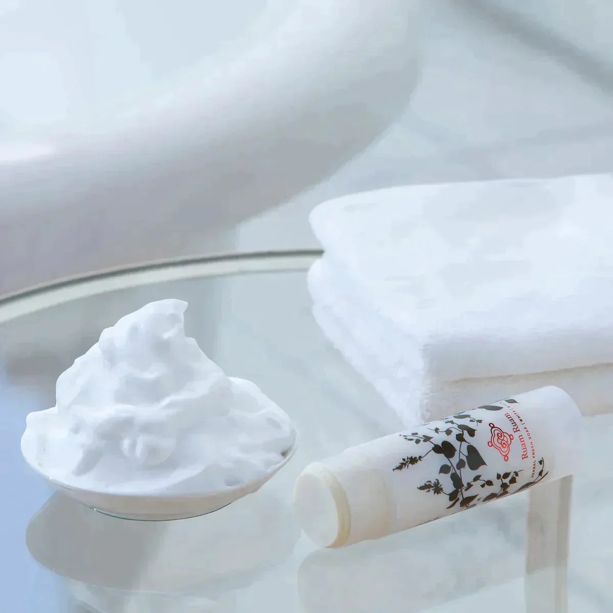 洗顔石鹸　ハーバルフレッシュソープ （スティック・オリジナル）｜泡立てネット付き｜ 送料無料 ｜ルアンルアン 【ゲリラセール】
