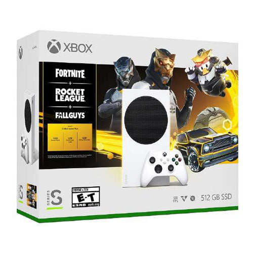 (新品/店印無)送料無料：マイクロソフト Microsoft Xbox Series S (Fortnite,Rocket League,Fall Guys 同梱版) RRS-00086 4549576206431