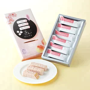 ●今季終売　期間限定 新発売!!!【北海道限定】美冬【さくらともも】6個入×1箱 白い恋人の石屋製菓の商品です 新千歳空港 お土産