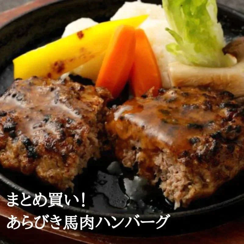 馬肉100％ ヘルシー あらびきハンバーグ10個　馬肉専門店 菅乃屋 熊本