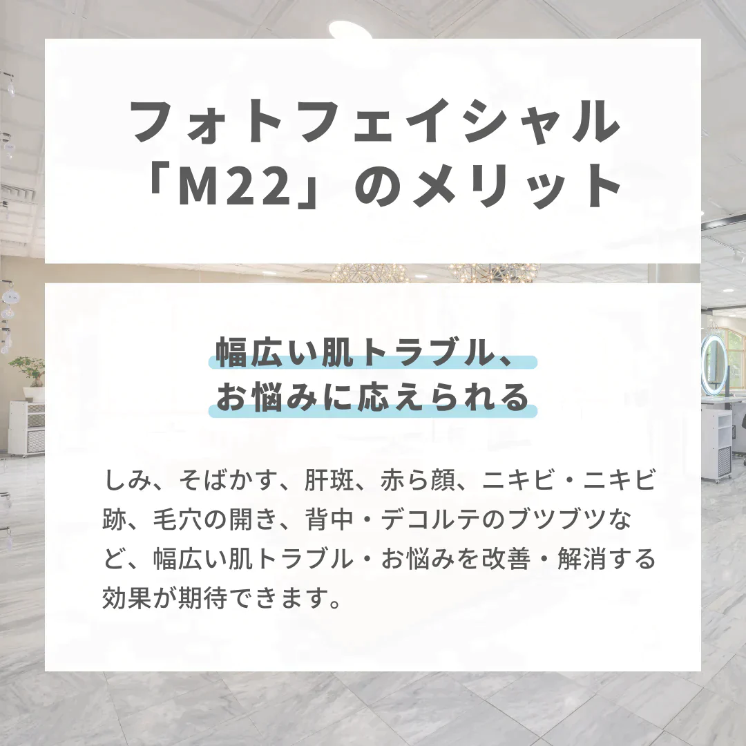 フォトフェイシャルM22（全顔）× 2回（赤み or シミ）※初診料込（ノリス美容クリニック）【美容クリニックチケット】