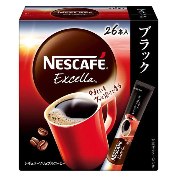 【箱なしバラ売りおまけ付き！】【スティックコーヒー】ネスレ日本 ネスカフェ エクセラ スティック ブラック 1箱（26本入）