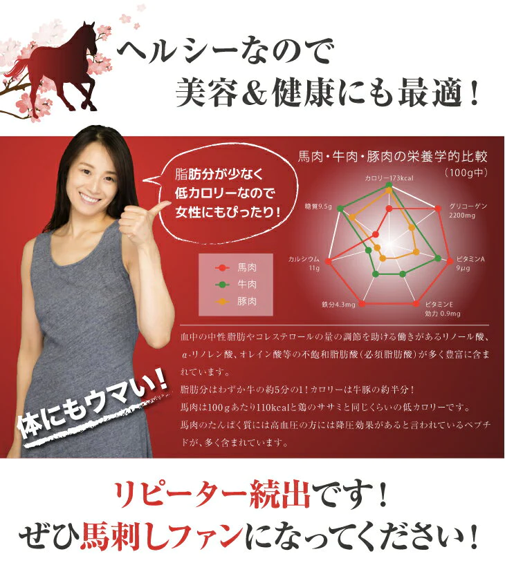 馬刺し 上赤身 500g 50gX10袋 10人前 高級品 小分けパック