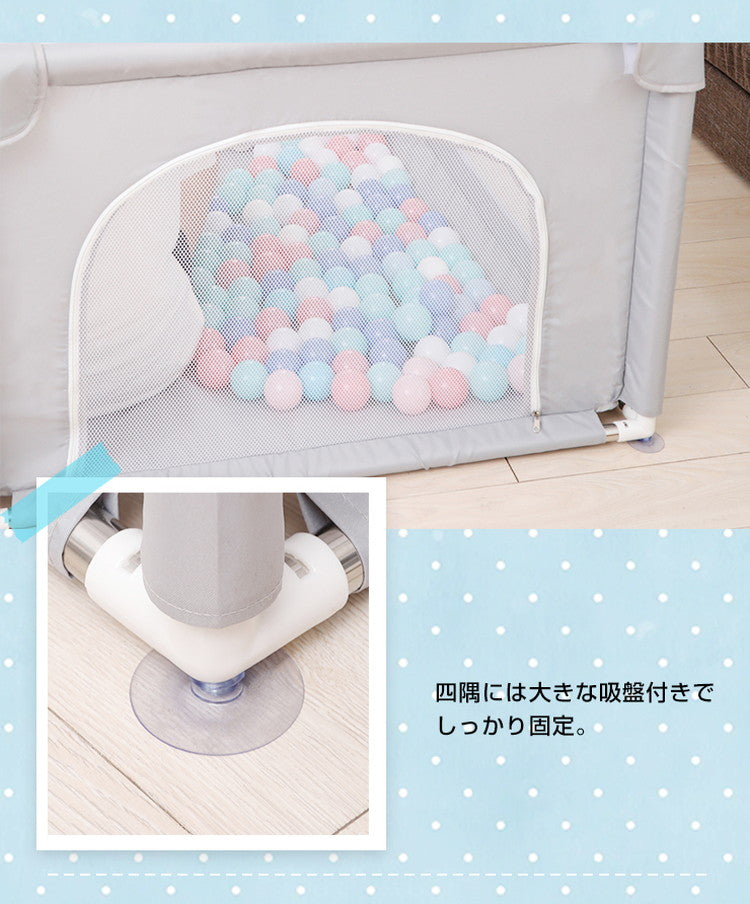 【ベビーキッズリリース記念セール】(グレー)ベビーサークル メッシュ 180×200cm 大型 ハイタイプ 扉付き プレイヤード 大きい 自立式 ベビーゲート ベビー フェンス サークル 滑り止め 洗濯可能