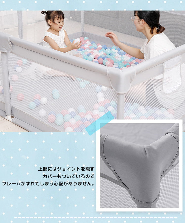 【ベビーキッズリリース記念セール】(グレー)ベビーサークル メッシュ 180×200cm 大型 ハイタイプ 扉付き プレイヤード 大きい 自立式 ベビーゲート ベビー フェンス サークル 滑り止め 洗濯可能