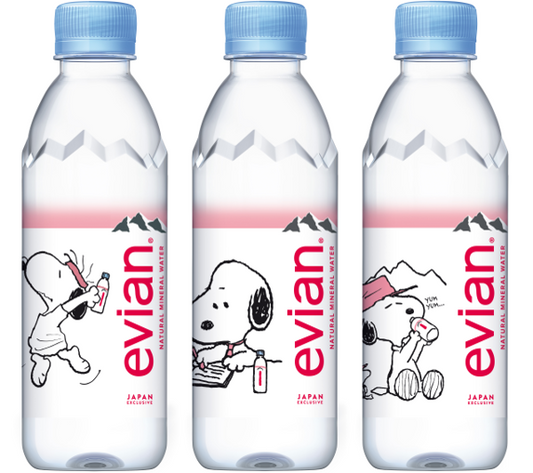 【1本あたり約59円】エビアン スヌーピーデザインボトル 330ml×48本