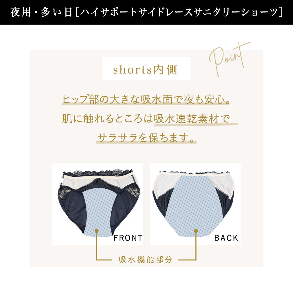 【L】ハイサポート シアー サニタリー ショーツ 産婦人科医監修 MediCouture メディクチュール 黒 送料無料【シェア買いなら5440円！】