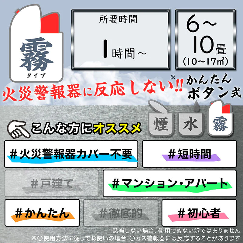 【ご新規さんとシェア買い】バルサン  霧タイプ 煙なし 6-10畳用×2個パック カバー不要 ラクラク