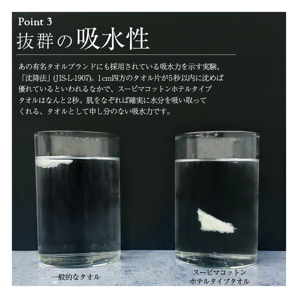 【超得ハイパーSALE】チャコールグレー　フェイスタオル スーピマコットン ホテルタイプタオル 同色3枚セット 【メール便送料無料】