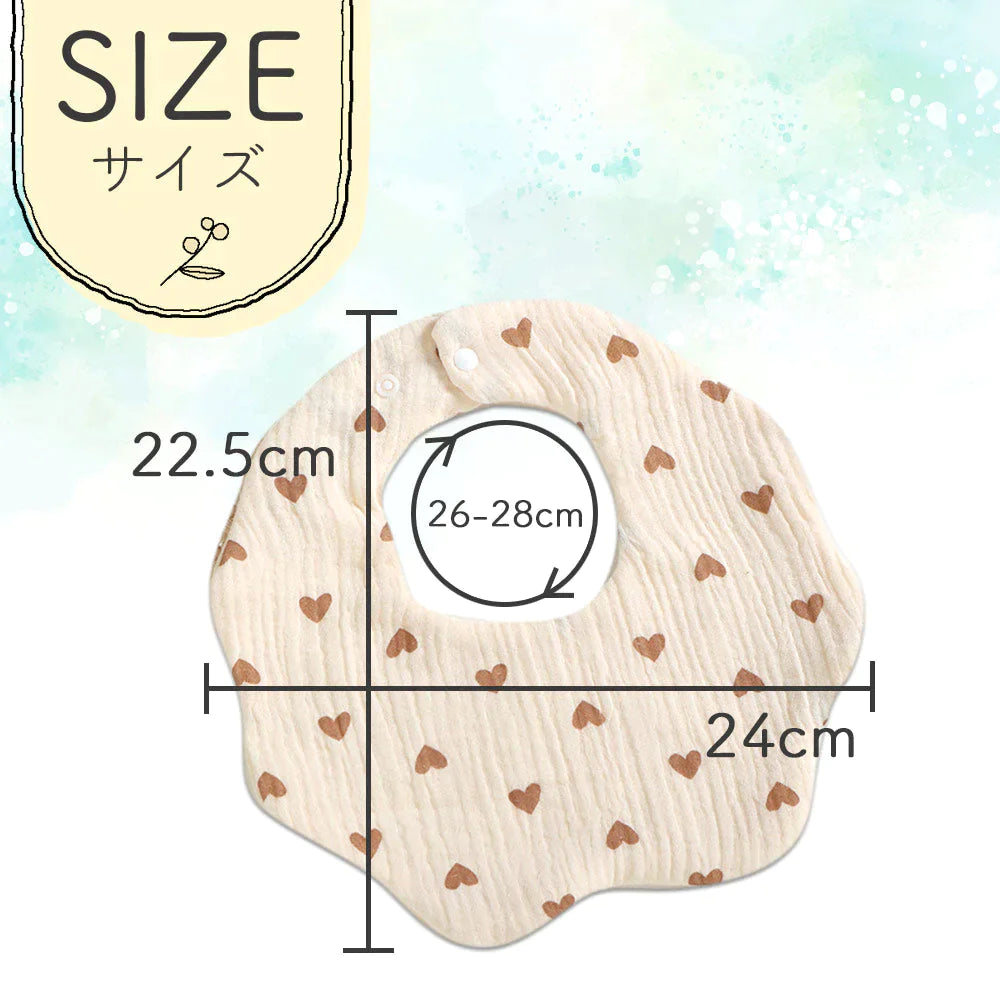 B　スタイ セット 3枚 ガーゼ 女の子 男の子 よだれかけ ビブ ナチュラル 6重 おしゃれ 可愛い 前掛け ベビー 赤ちゃん 子供 綿 コットン お食事エプロン 保育園 出産祝い 新生児 くま