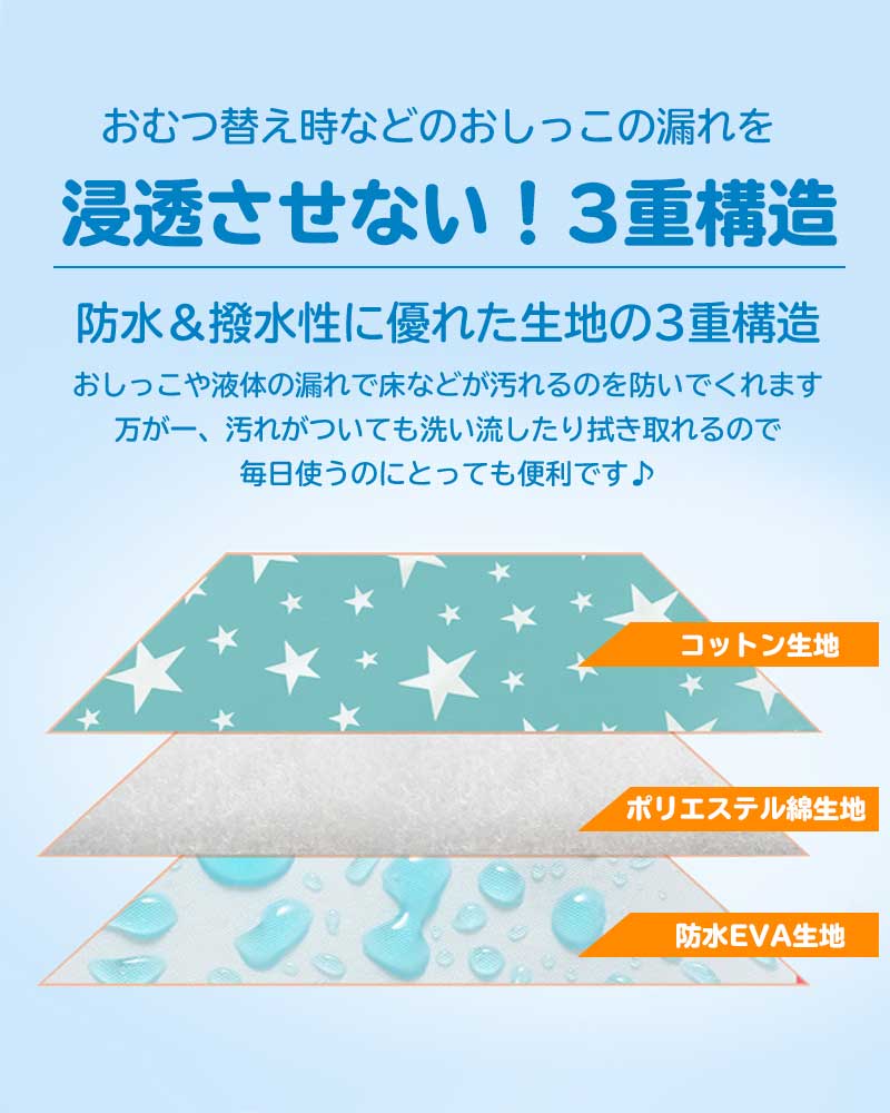 【星・グレー】 おむつ替えシート 防水 おむつ替えパッド シート おむつ替え オムツ替え マット ベビーマット おむつ替えマット 防水シート ベビー 赤ちゃん おむつ替え防水シート 丸洗い かわいい コンパクト