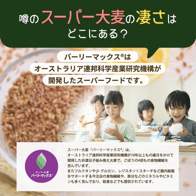 スーパー大麦 バーリーマックス ヘルシー 大麦 バーリーマックス 800g(400g×2個) 送料無料